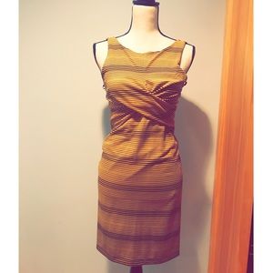 Bar III Black & Gold striped Sleeveless Dress (S)